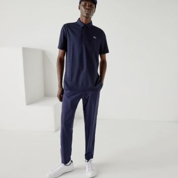 Lacoste SPORT Textured Breathable Golf Polo Shirt - Polo Pánské Tmavě Blankyt Blankyt | CZ-yYzIYN